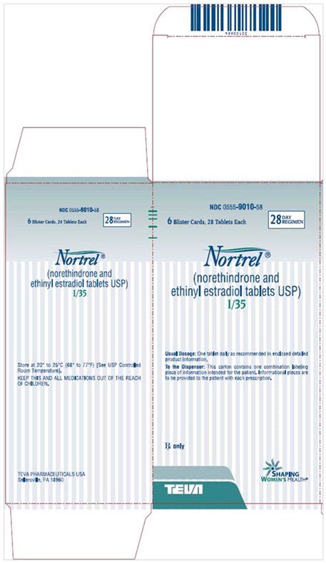Nortrel 1/35 (Norethindrone and Ethinyl Estradiol) .